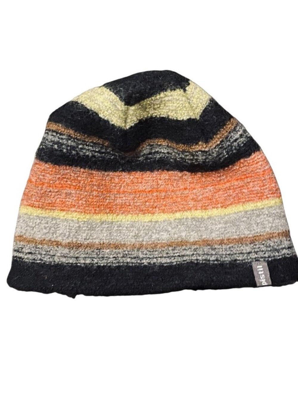 Pistil Beanie OS 100% Wool Fleece Lined Made in Italy Striped Winter Ski Hat